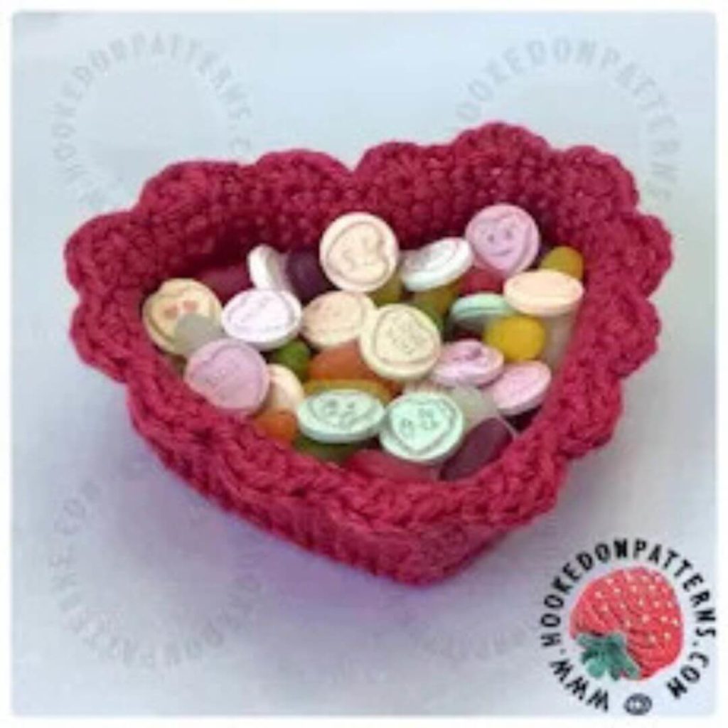 Heart Basket Crochet Pattern