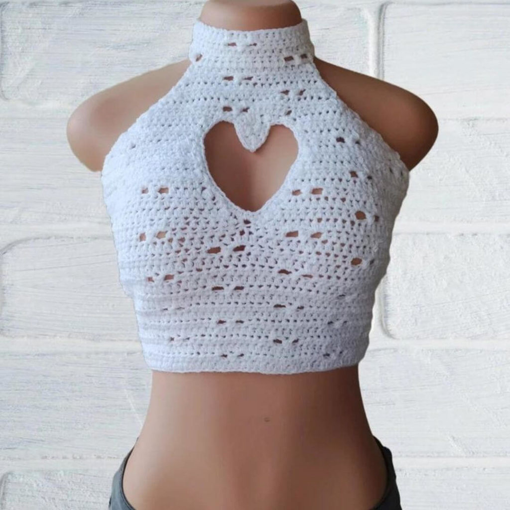 Heart Crop Top Crochet Pattern