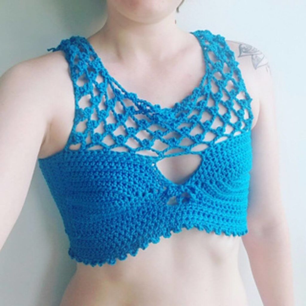 Lace Trellis Crochet Crop Top Pattern