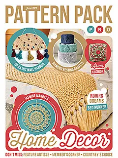 PPP Cover June 2022 Home Decor Issue 93 Square Nesting Basket Pattern Feature
