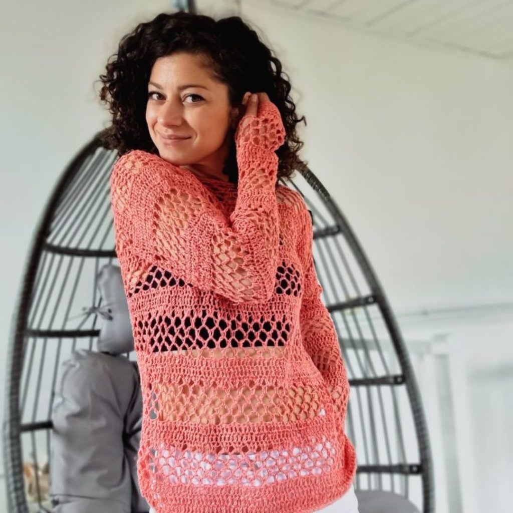 Pride Crochet Summer Sweater Pattern by Katerina