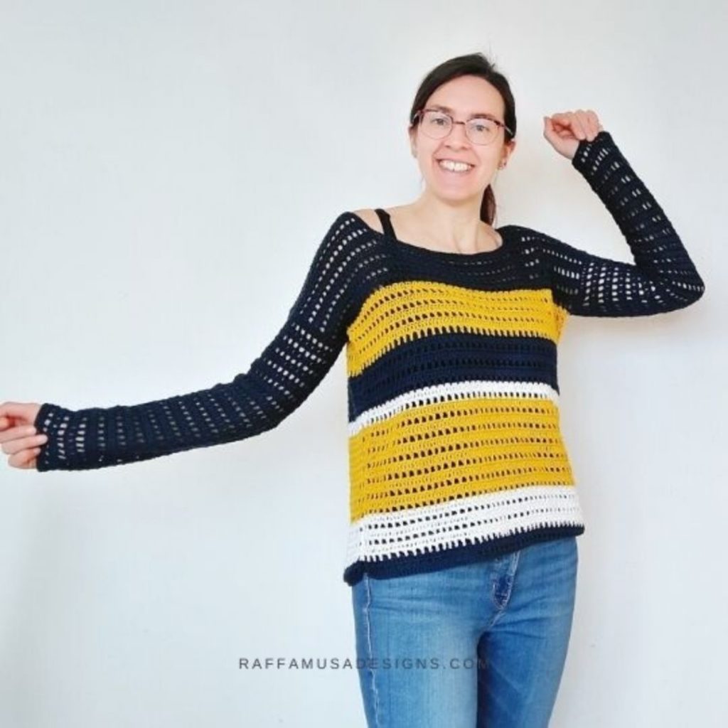 Summer Sailing Sweater crochet summer sweater pattern
