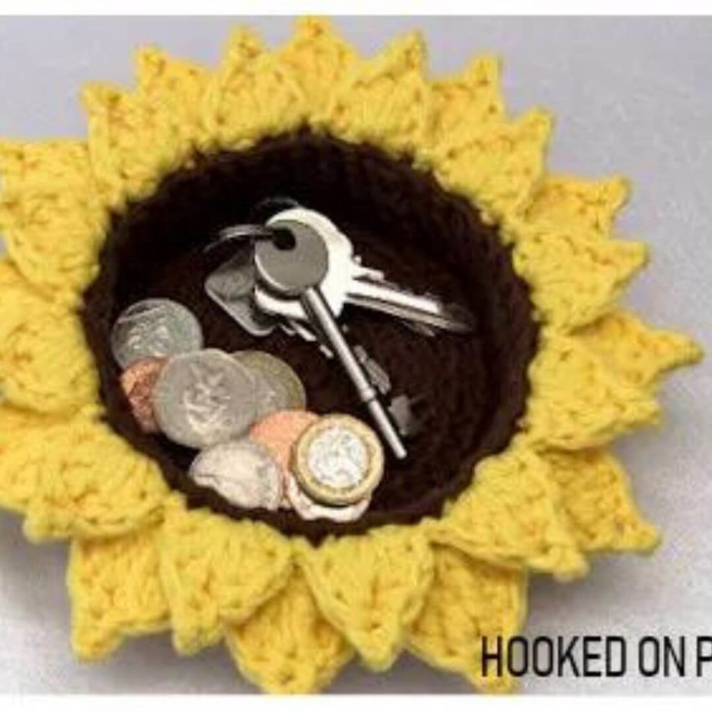 Sunflower Crochet Basket Pattern