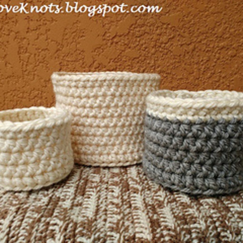 Trio of Grande Nesting Basket Crochet Pattern