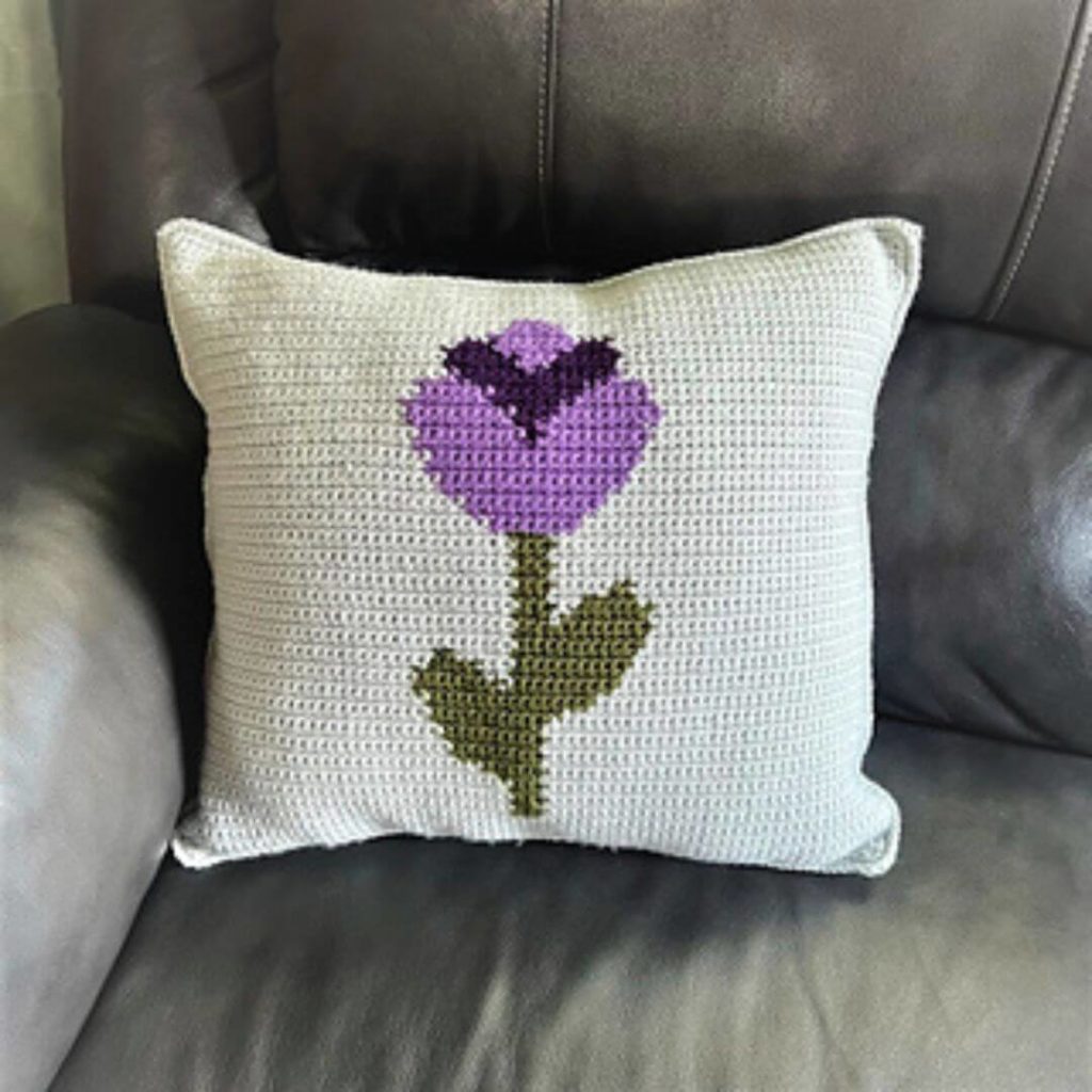 Tulip Dreams Crochet Pillow Pattern