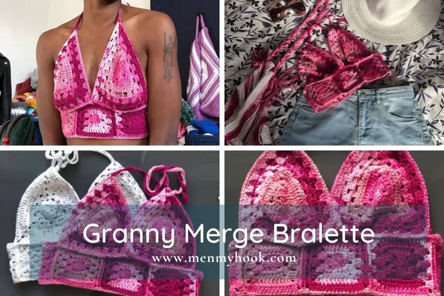 Boho Granny Merge Crochet Bralette Pattern