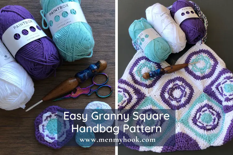 Simple Granny Square Crochet Handbag - Harmony Handbag