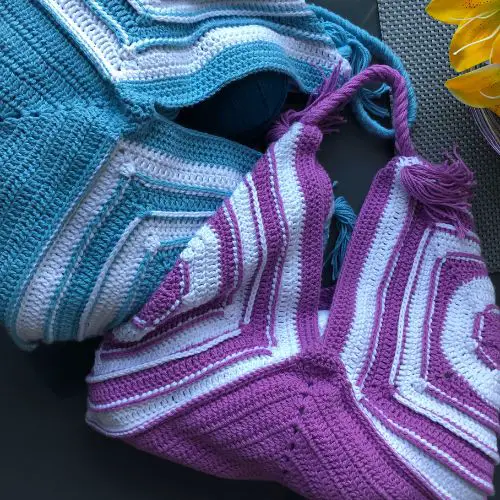 Harmony Bag easy granny square crochet bag pattern