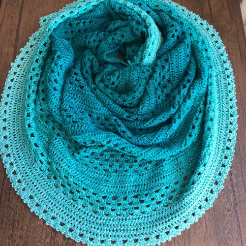 Easy Semi Circle Shawl Crochet Pattern Granny Merge Semi