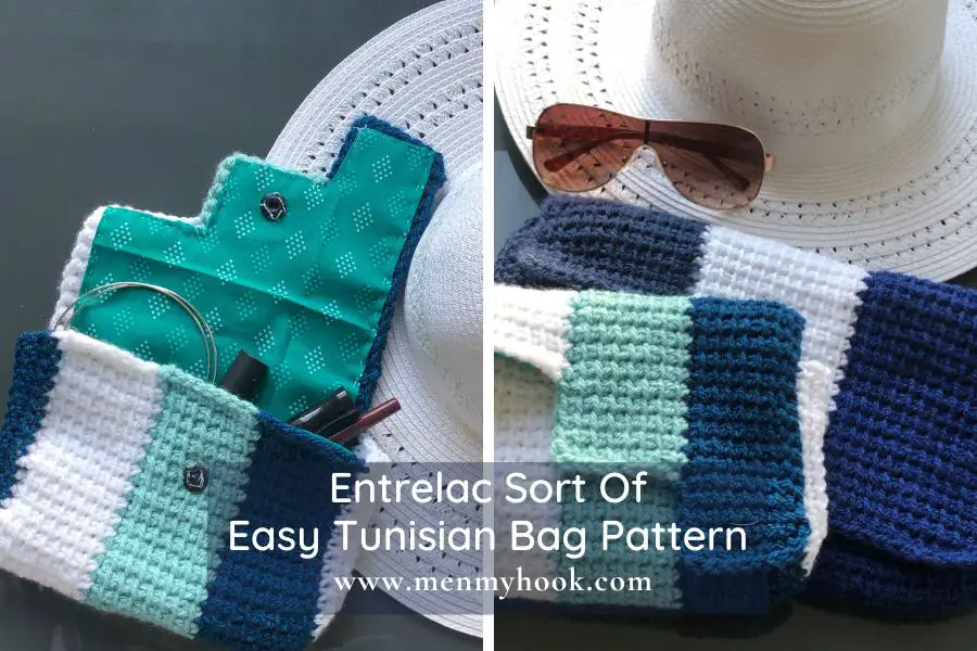 Entrelac Sort of Easy Tunisian Crochet Bag Pattern