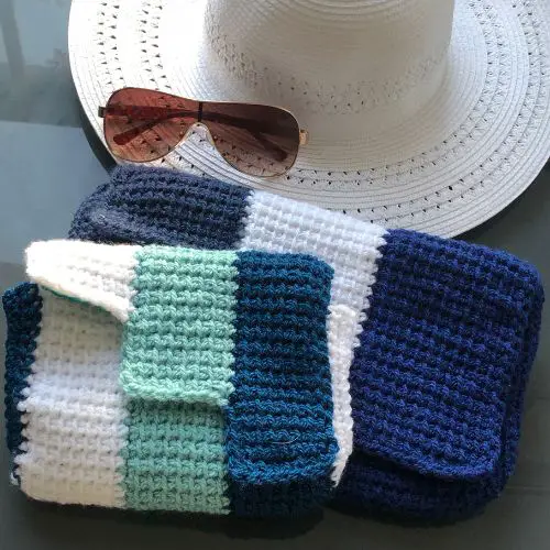 Easy Tunisian Crochet Clutch Pattern – Entrelac Sort of