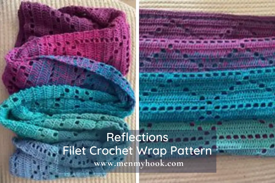 Beginner Easy Filet Crochet Rectangle Shawl Pattern