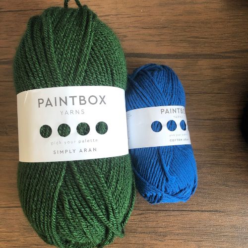 Paintbox Acrylic vs Paintbox Simply Cotton Aran size comparison