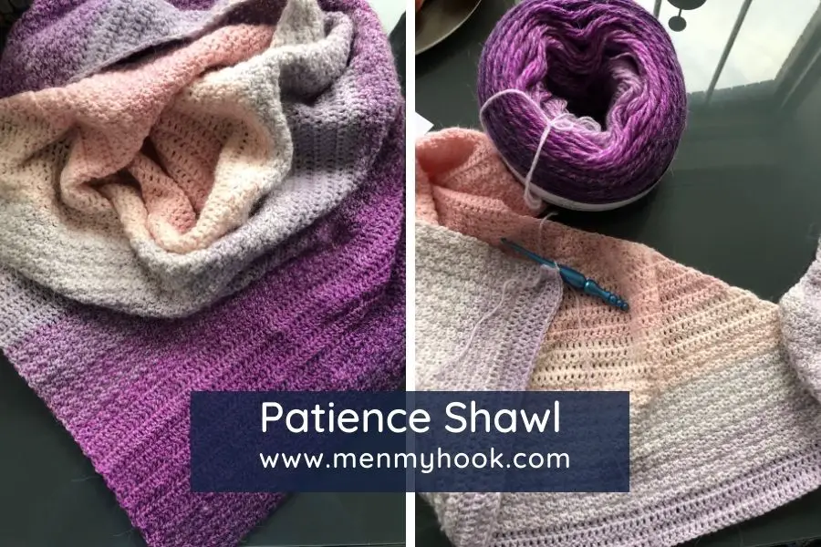 Patience Shawl free triangle shawl crochet pattern