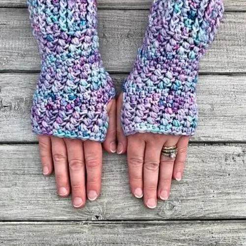 Pebble Fingerless Gloves Avery Lane Crochet