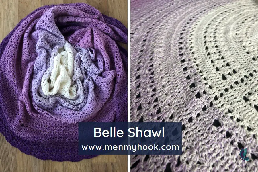 Blue Belle Shawl Crochet Pattern