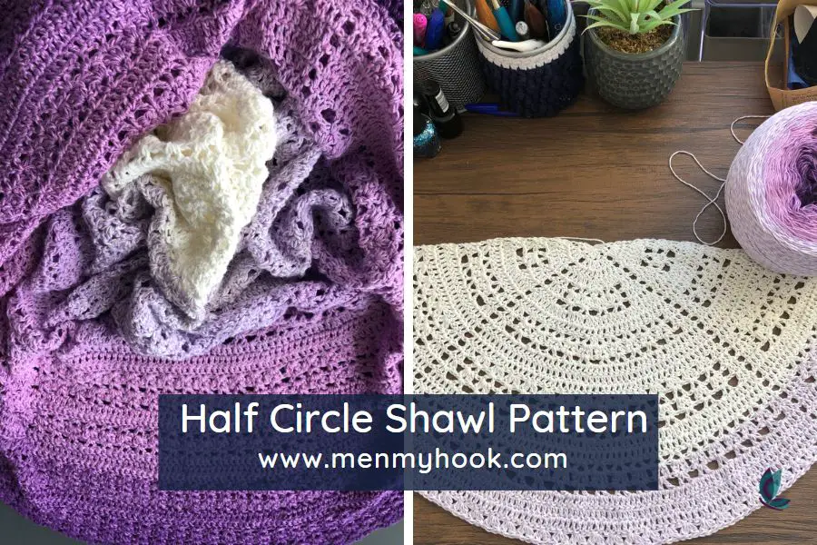 Half Circle Shawl Crochet Pattern Belle