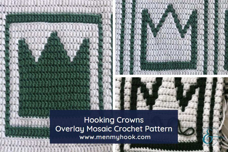Hooking Crowns Mosaic Crochet Blanket Square Pattern