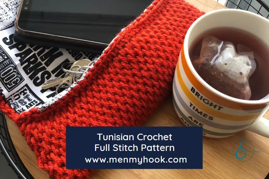 Easy Tunisian Crochet Full Stitch Purse Pattern 