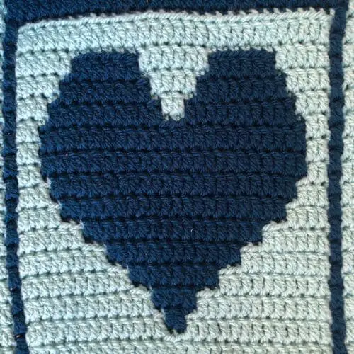Mosaic Crochet Heart Pattern Hooking Hearts