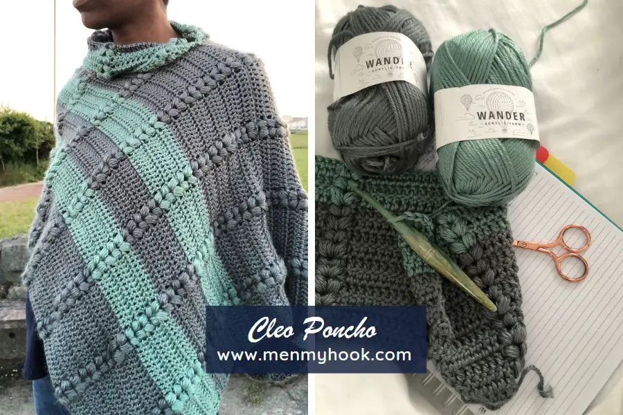 Cleo poncho beginner crochet poncho pattern
