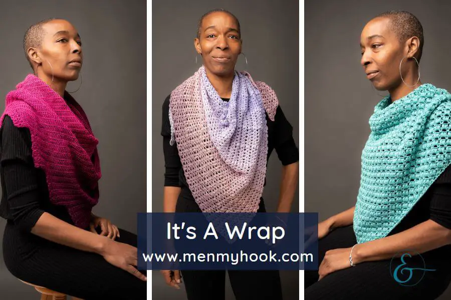 It's a Wrap 20 Modern Crochet Shawl Patterns trio of triangle shawls