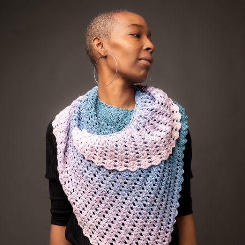 Simple Modern Lace Crescent Shawl Crochet Pattern – Rebecca