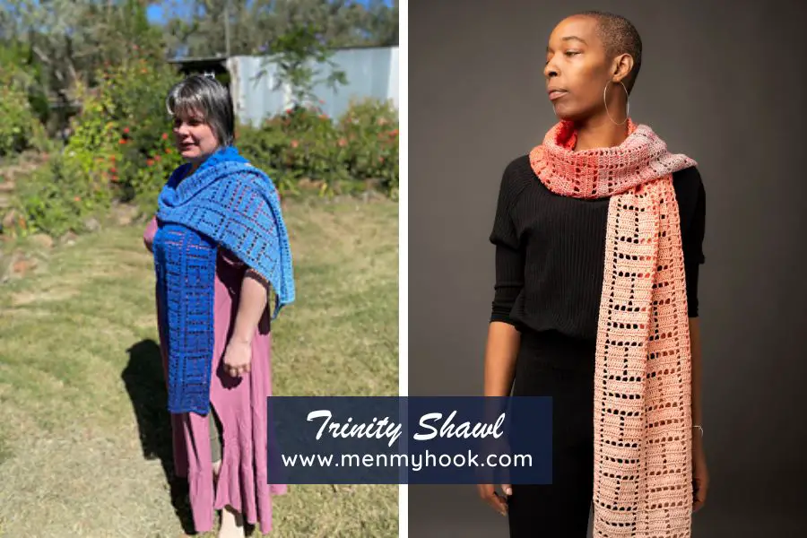 Trinity Rectangle Shawl Crochet Pattern