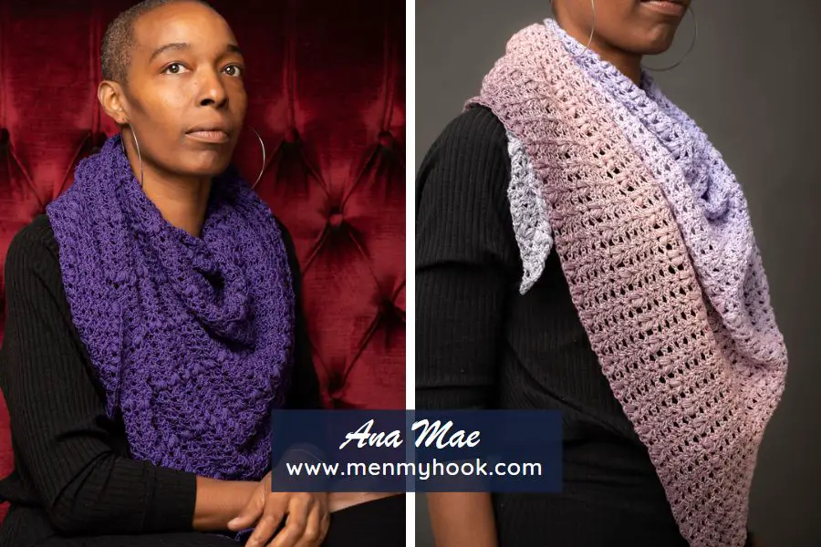 Ana Mae Easy Triangle Shawl Crochet Pattern