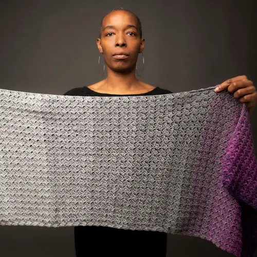 Double Crochet Cluster Stitch Shawl Pattern Thelma