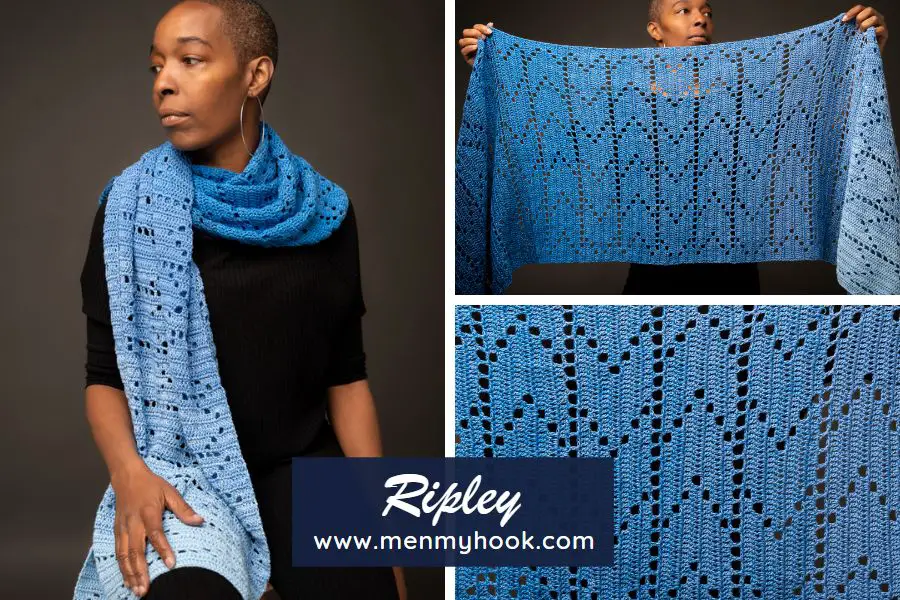 Ripley Oversized Filet Crochet Wrap