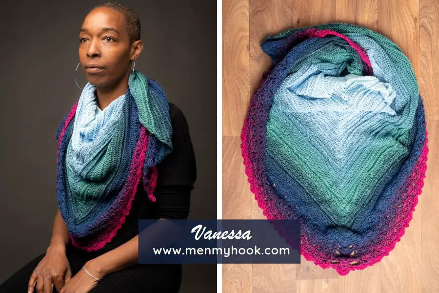 Vanessa Triangle Shawl Crochet Pattern