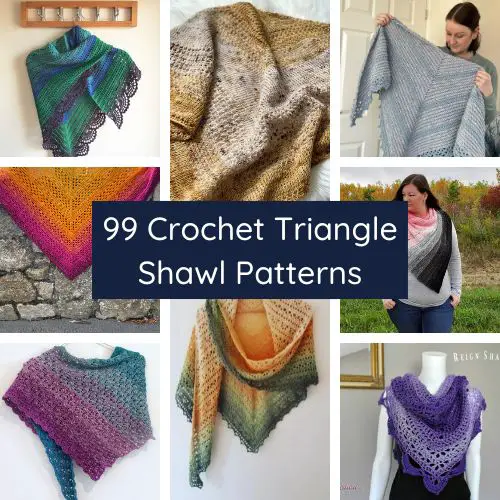 99 Easy Crochet Triangle Shawl Patterns