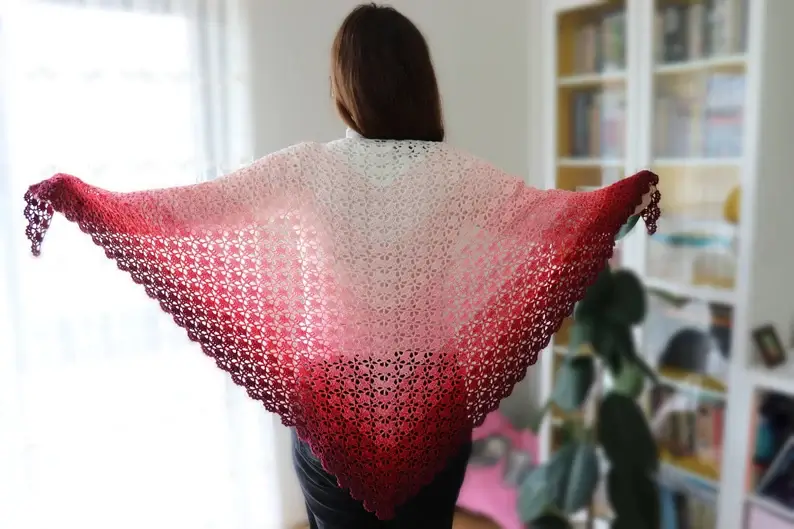 Elegant Triangle Shawl Crochet Pattern