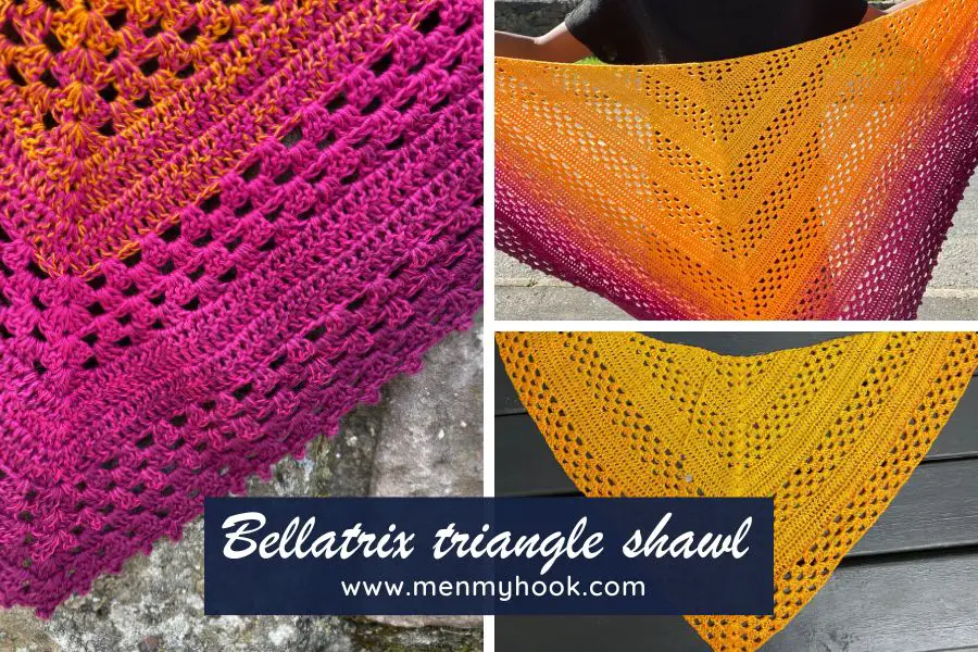 Granny Stitch Triangle Shawl Crochet Pattern
