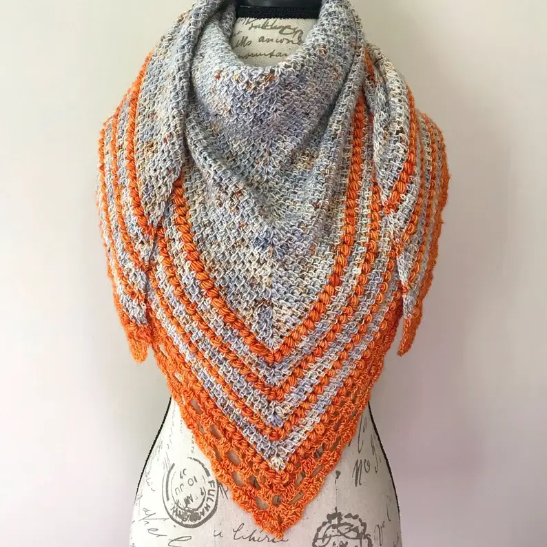 Seaside Shawl Crochet Triangle Shawl Pattern