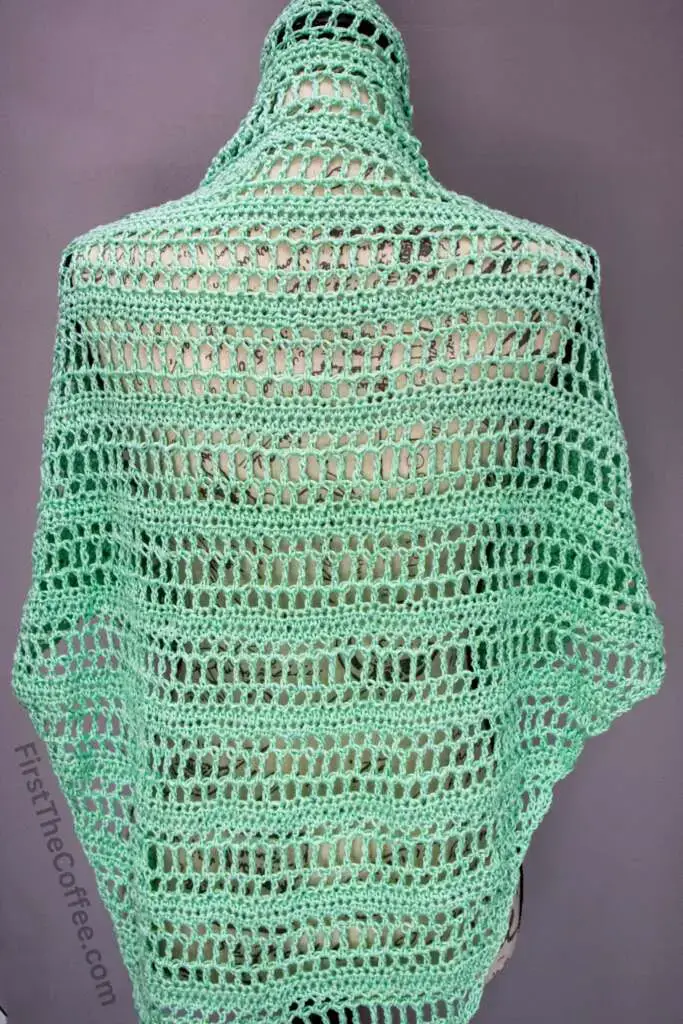 Summer Mint Crochet Triangle Shawl Pattern