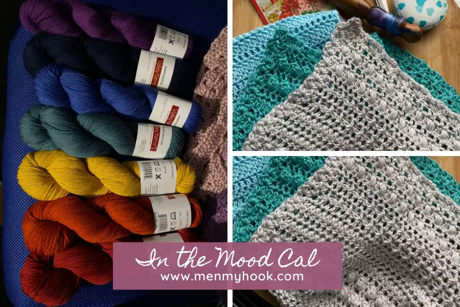 In the Mood Project Shawl swatches with Chakra Yarn