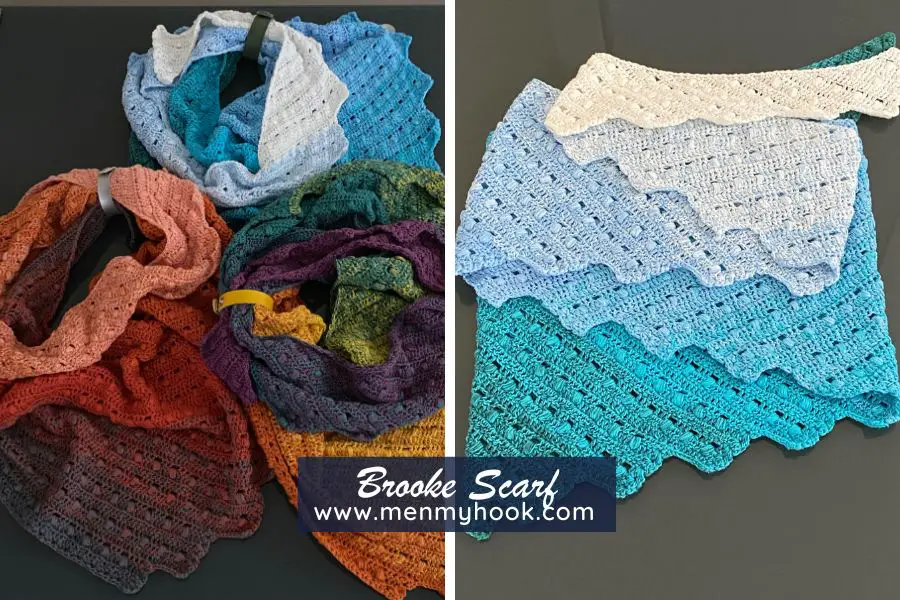 Brooke easy boomerang scarf pattern